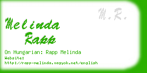 melinda rapp business card